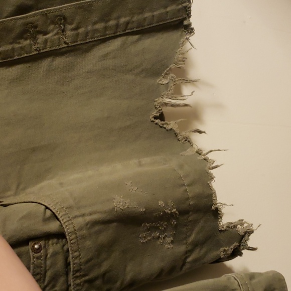 Free People Moonchild Distressed Green Jacket - Picture 9 of 13